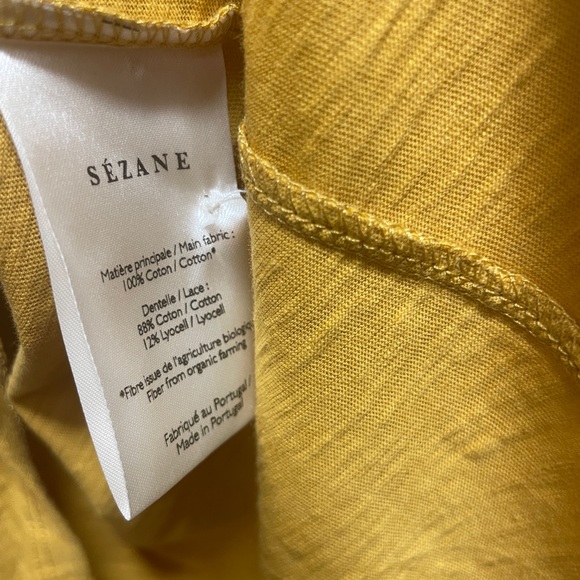 NWT Sezane Elvire T-Shirt in Safran / Saffron Yellow - Picture 4 of 10